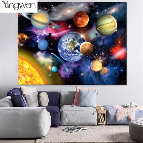 5D DIY Mosaic Embroidery Space Planet Landscape Diamond Painting Full Rhinestone Cross Stitch Kits 2021 NEW Art Home Decor Gift