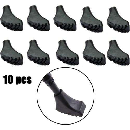 10 pieces Rubber Hiking Trekking Pole Head Cover Replacement Tips Anti-skid Stick Tip Protector Climbing Alpenstock pole