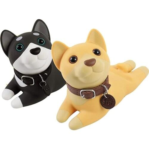 Cute Animal Dog Cell Phone Stand for Desk, Angle Adjustable Desk Phone Holder, Gift Puppy Desktop Accessories