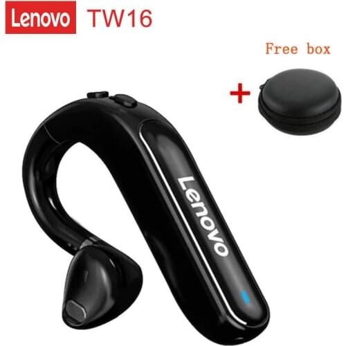 2021 New Original Lenovo TW16 Wireless Bluetooth 5.0 Earphone Earhook Earbud With Microphone Stereo 40 Hours For Driving Meeting