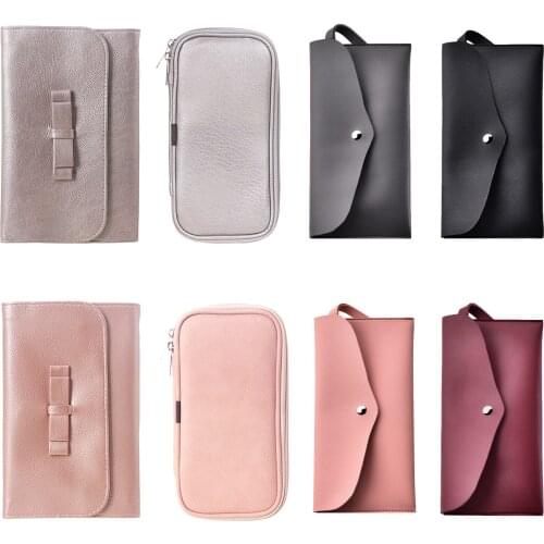 New Arrival Leather Travel Makeup Brushes Pen Holder Storage Empty Holder Cosmetic Brush Bag Brushes Organizer Make Up Tools