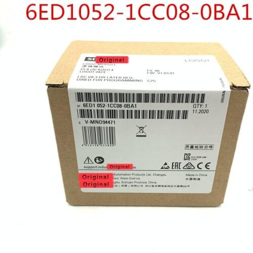 Original LOGO! Logic Module 6ED1052-1CC08-0BA0 replace 6ED1052-1CC01-0BA8 24CE PLC Module 8DI (4AI)/4DO 6ED10521CC010BA8 New
