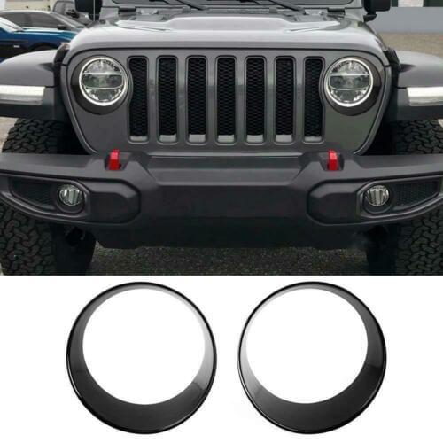 Front Headlight Cover ForJee Wrangler JL Sahara&Rubicon/Sport&Sport S JT Gladiator 2018