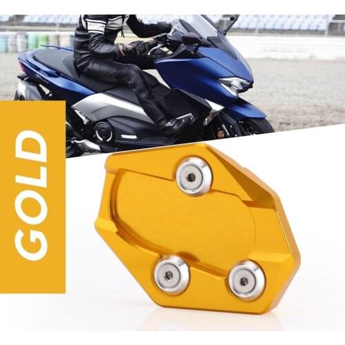 Kickstand Extension Pad Sturdy Anti-Slip Aluminium Alloy Motorcycle CNC Side Stand Pad for Yamaha TMAX XP 530 for Motorcycle
