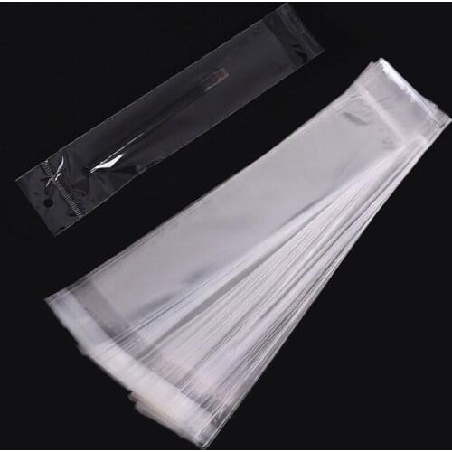 OPP Clear Plastic Package Wig Bag Self Adhesive Package Long Transparent Poly Bag For Packaging Jewelry Packaging & Display