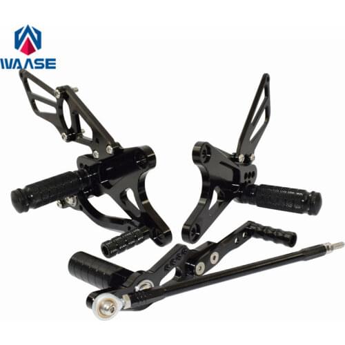 Waase For Yamaha YZF R1 2009 2010 2011 2012 2013 2014 Adjustable Rider Rear Sets Rearset Footrest Foot Rest Pegs