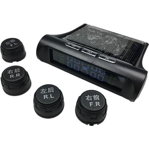 Universal Auto TPMS Solar Power Tire Pressure Monitoring System Wireless with LCD Color Display 4 Sensors Car Accessory