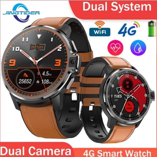 Dual System 4G Smart Watch DM30 1.6" IPS 4GB RAM 64GB/128GB ROM Dual 5.0MP Camera Android 9.1 Smartwatch Wifi GPS Business Watch