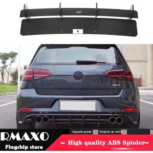 For VW GOLF 7.5 GTI Body kit spoiler 2018 For GOLF 7.5 R ABS Rear lip rear spoiler back Bumper Diffuser Bumpers Protector