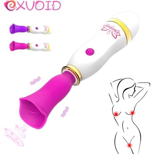 EXVOID Clitoris Stimulator 12 Speeds Oral Licking Vibrators Sex Toys for Women G-spot Massage Female Masturbator Tongue Vibrator