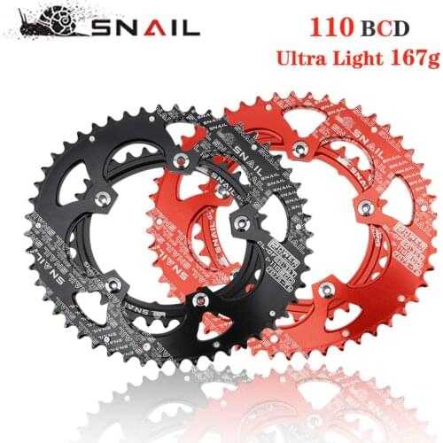 Road bike bicycle ultra-light chain double chainring gear five-claw BCD 110mm 53/55T ultra-light CNC climbing sprocket