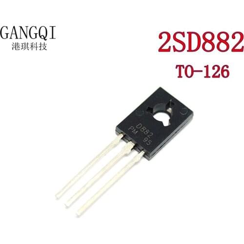 20PCS/Lot Triode Transistor D882 2SD882 2SD882P 3A/40V TO-126 NPN Power Triode New