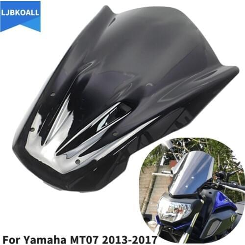For MT-07 Accessories Motorcycle Windshield Windscreen with Mounting Bracket for Yamaha MT07 MT 07 2013- 2017 Wind Deflectors