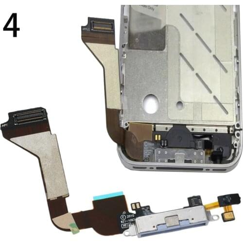 High Quality Bottom USB Charger Port Connector Dock Flex Cable For iPhone 4 5 5S 6S 7 8 6 Plus Charging Connector With Mic Flex