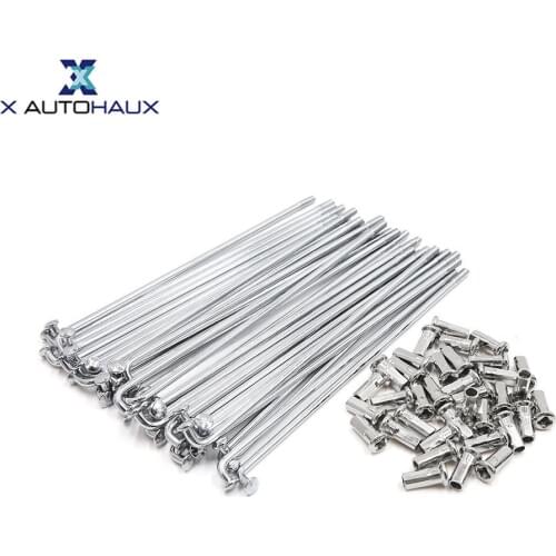 X Autohaux 36pcs 72pcs 3mm-3.5mm Thread Diameter 160mm-180mm Length Motorcycle Wheel Spokes With Nipples