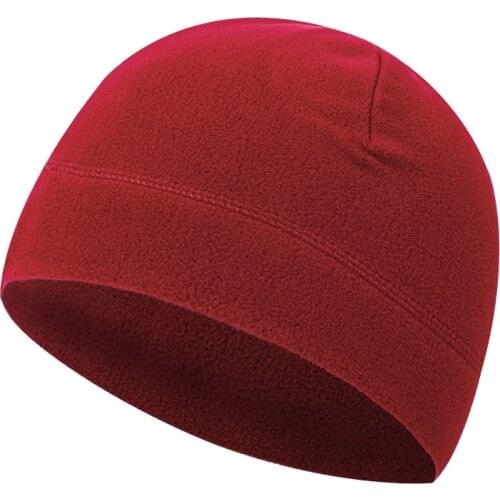 Men Women Unisex Winter Solid Color Soft Warm Watch Cap Polar Fleece Thickened Military Beanie Hat Windproof Outdoor Headwear