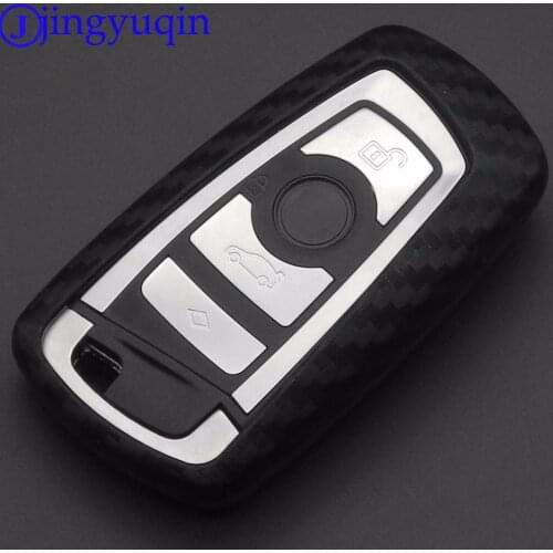 1 Pcs Car Auto Carbon Silicone Key Shell Cover Case For Bmw F05 F10 F20 F30 Z4 X1 X4 X5 X6 X7 Carbon Fiber Accessories Styling
