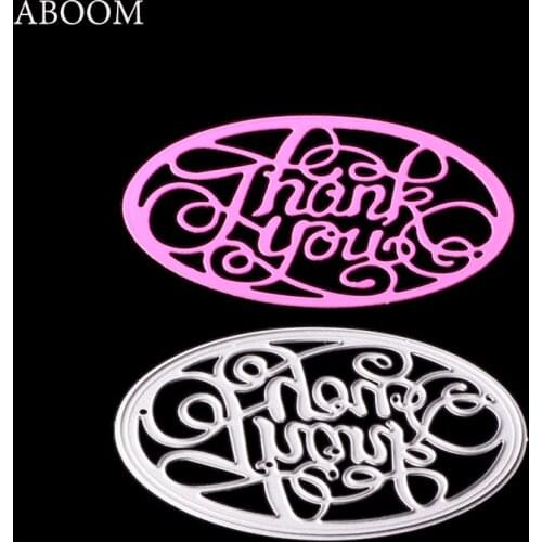 ABOOM 1PC Metal Steel Thank You Letter Cutting Dies Stencil For DIY Scrapbooking Album Paper Card Photo Decorative Craft Die Cut