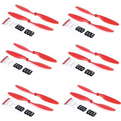 12pcs 6 Pairs 1045 Propeller 10" Propeller 10x4.5" 1045R ABS CW CCW Propeller For F450 F550 FPV QuadCopter Drones frame parts