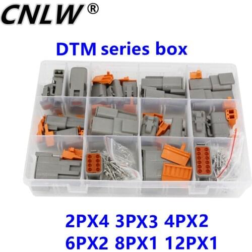 DTM Waterproof Wire Connector Kit DTM06-2/3/4/6/8/12S DTM04-2/3/4/6/8/12P Automotive Sealed Plug with Terminals