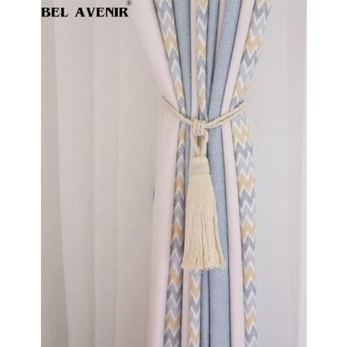 2Pcs/bag White Curtain Accessories Tied Rope Curtain Tieback Holder Clips For Curtains Hand Weaving