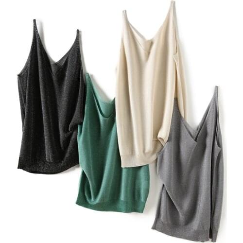 2021 Summer Women Tank Tops Camis Top Women Camisole Style Sleeveless Vest Sexy V-Neck Thin Loose Solid Vest