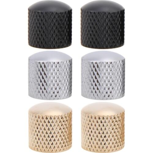 4pcs Guitar Bass Dome Tone Knobs for Electric Guitar Volume Control Knobs