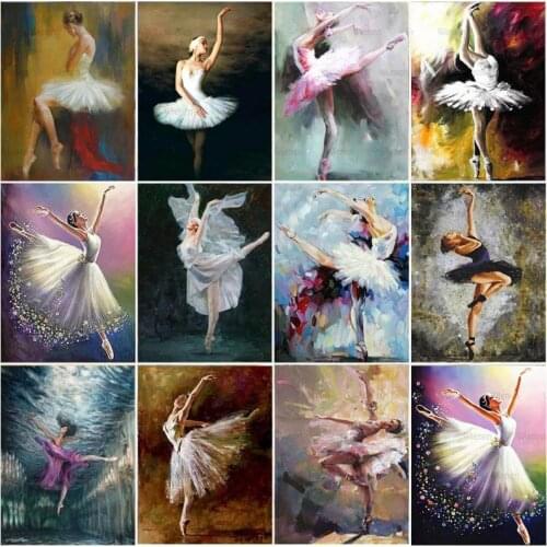 5D DIY Diamond Painting Ballet Girl Full Square/Round Drill Diamond Embroidery Woman Portrait Cross Stitch Kits Home Decor Gift