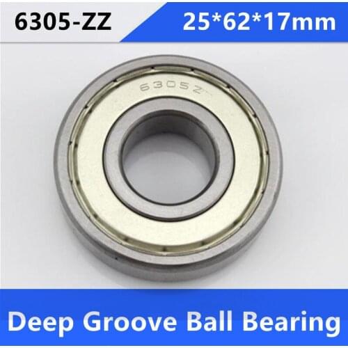 6pcs/lot 6305ZZ S6305ZZ 25*62*17 mm shielded stainless steel deep groove ball bearings 6305 S6305 -2Z 25x62x17 mm