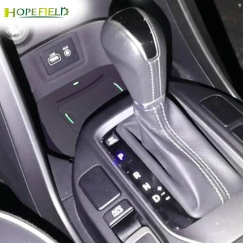 10W wireless phone charger for Hyundai Grand Santa Fe IX45 2015 to 2018 power adapter charging case for iphone 11 qi fast charge