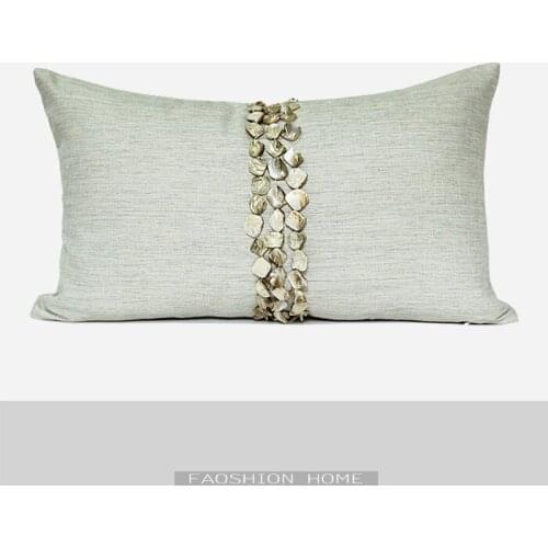Beige Shell Center Decoration Waist Pillowcase Cushions Covers Case Seat Car Home Decor Throw Pillowcase 30x50cm Free Shipping