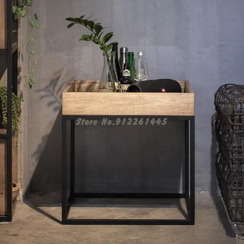 Shujing side table corner table small coffee table designer creative simple living room bedroom square table sofa side table sol