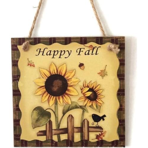 Wooden Bouquet Flower Hanging Board Hangtag Wood Plaque Sign Easter Home Wall Corridor Decor