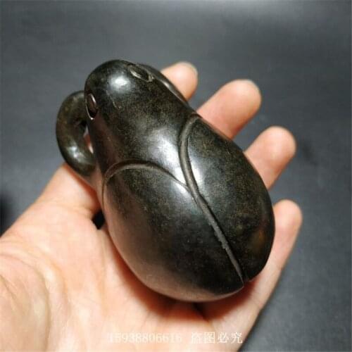 Ancient Hongshan Old Jadeite Meteorite Beetle Handles