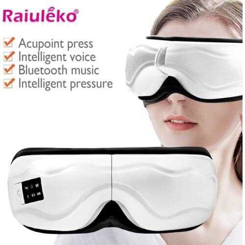 Electric Air Pressure Eye Massage Instrument Bluetooth Wireless Vibration Magnetic Heating Therapy Massage Fatigue Relief Goggle