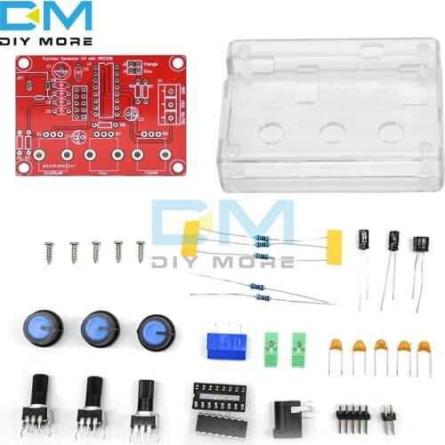 XR2206 Signal Generator Producer Function Generator Board DIY Kit Module Sine Triangle Square Output 1HZ-1MHZ + Case