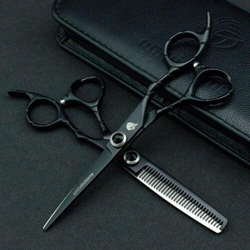 6" Japan Scissors Hair Professional Thinning Scissors Shears Hair Tooth Cut Salon Cutting Barber Hairdressing Kit sissors set