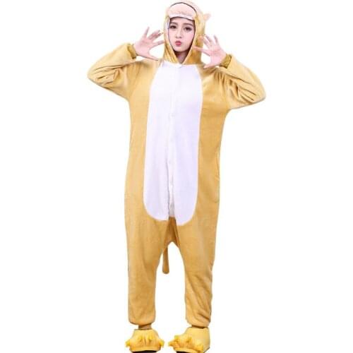 Cute Monkey Onesies Soft Warm Pajama Funny Animal Kigurumis Women Girl Homewear Festival Party Outfit Unisex Suit