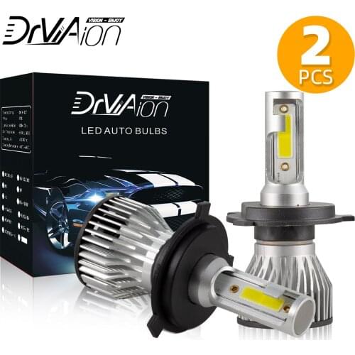 2PC 6000K H4 HB2 9003 Car Led Headlight Bulbs High Brightness H4 HB2 9003 Car Light Auto Lamp White Led H4 9003 Car Accessories