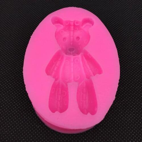 Cartoon Teddy bear soap mould chocolate cake decorating tools DIY baking fondant silicone mold kitchen Baking accessories T0355
