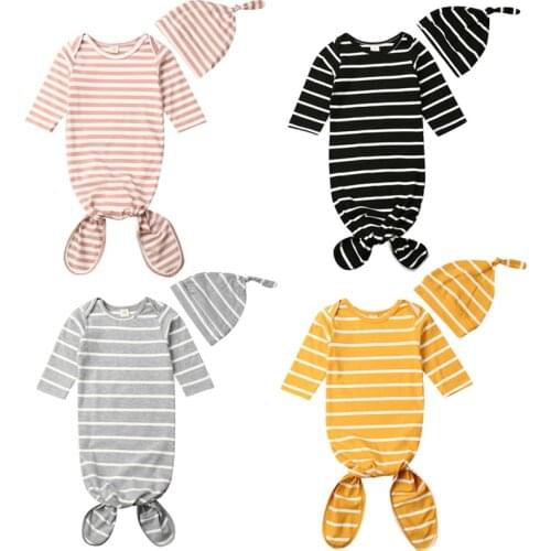 Citgeett 2PCS Newborn Baby Swaddle Muslin Blanket Infant Wrap Sleeping Bag+Hat Set Receiving Blankets