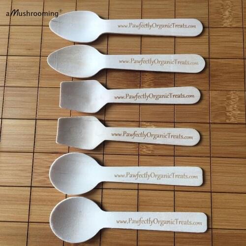 Disposable spoon laser spoons personalized for cosmetics spatula Cafe Restaurants Seafood, personalized wooden little bar spoons