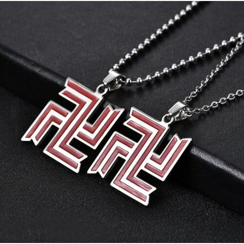 Anime Tokyo Revengers Necklace Beads Link Chain Stainless Steel Pendant Keychain Charming Clavicle Jewelry
