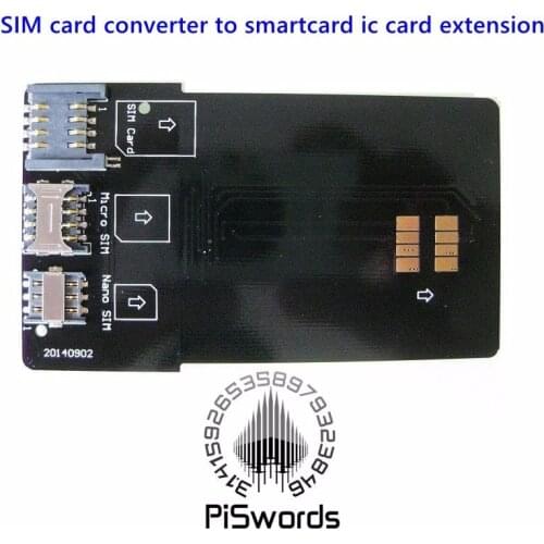 SIM card converter to smartcard ic card extension for standard,micro sim card and nano sim card adapter adaptor kit