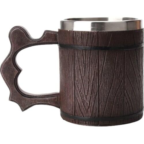 Retro Simulation Wooden Barrel Beer Mug Creative Coffee Cup Personalized Classicdrowship