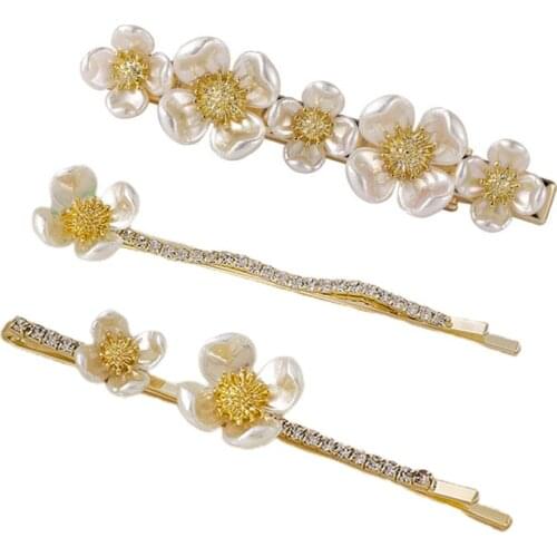 Simple Elegant White Flowers Hair Accessories Fashoin Jewelry Girl Student Women Gift Cute Hairpin Hair Clip
