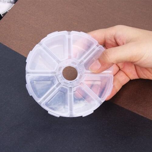 8 Slots Transparent Plastic Flower Shape Jewelry Storage Box DIY Compartment Adjustable Earring Bead Screw Holder Case