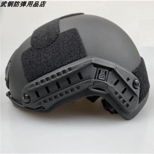 WG Fast Tactical Bulletproof Helmet Aramid Class 2 Head Black Multifunctional Quick Response Protective Shell Military Fan