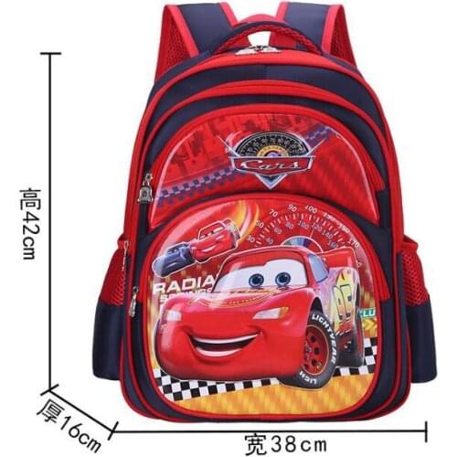 Disney 3D Car School Bags Boys Girls Primary School Backpack Kids Kindergarten Backpack Schoolbags Mochila Infantil