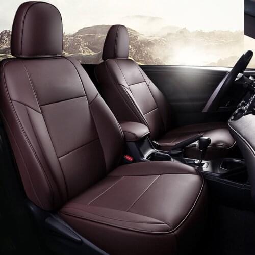 Car Special Seat Cover For Toyota rav4 2013 2014 2015 2016 2017 2018 2019 Leather Waterproof Protection Cushion (Full set)